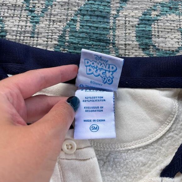 Disney Our Universe Donald Duck "Summer Adventure" Colorblock Polo Sweatshirt - Picture 8 of 9